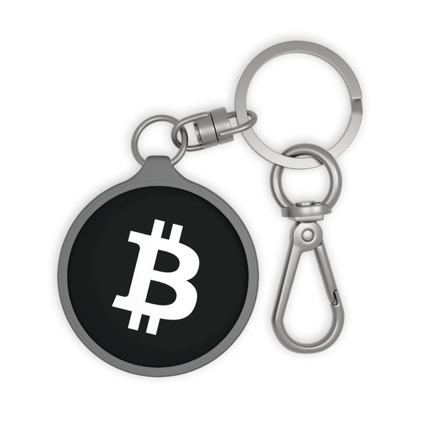 Acrylic Bitcoin BTC Logo Keychain - front view