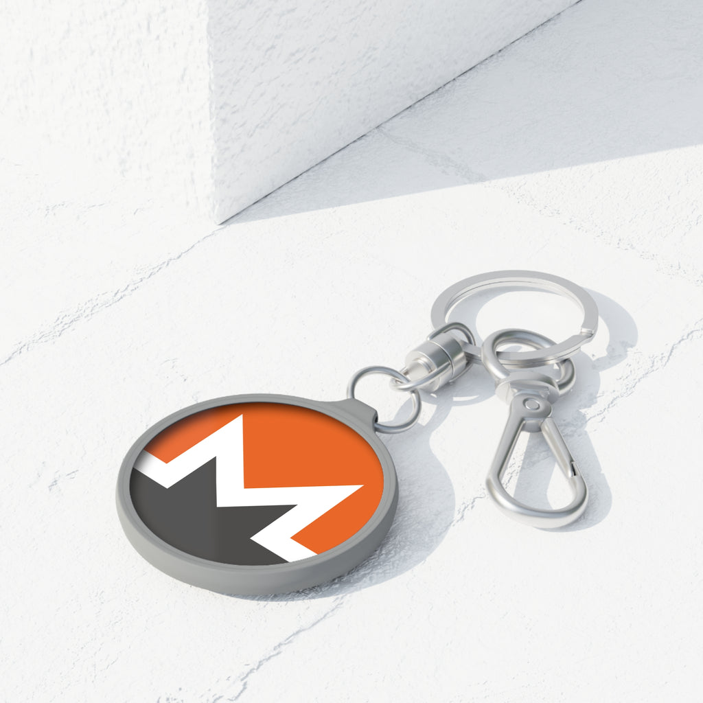 Monero Logo Acrylic Keyring - side detail
