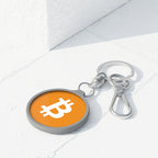 Bitcoin Crypto Logo Acrylic Keyring - side detail