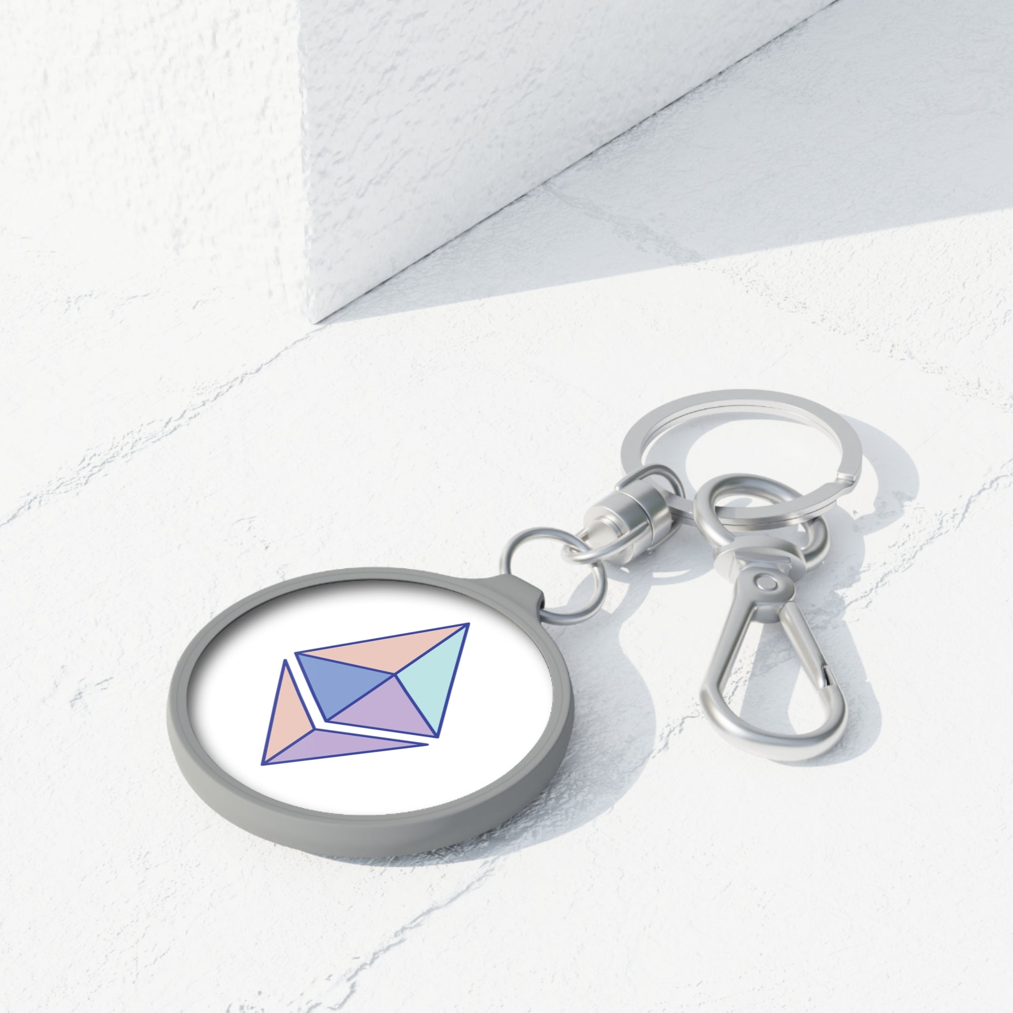 Acrylic Ethereum Colored Glyph Logo Keychain