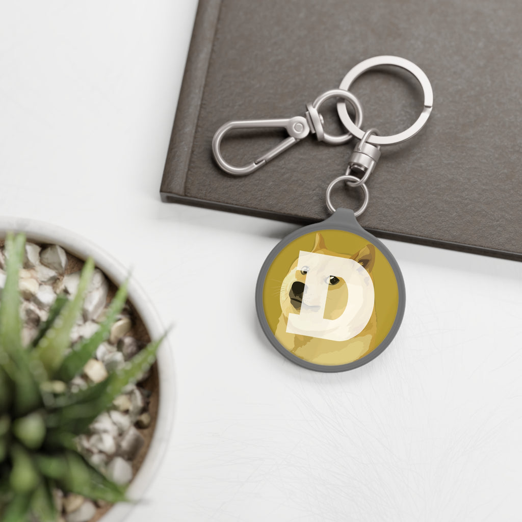 Dogecoin DOGE Crypto Keychain - lifestyle display