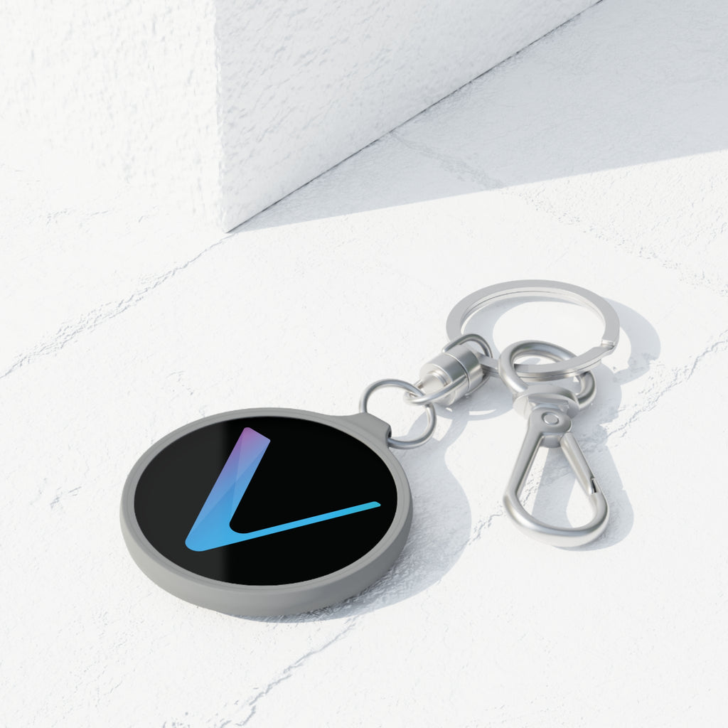 Vechain Logo Acrylic Keyring - side detail