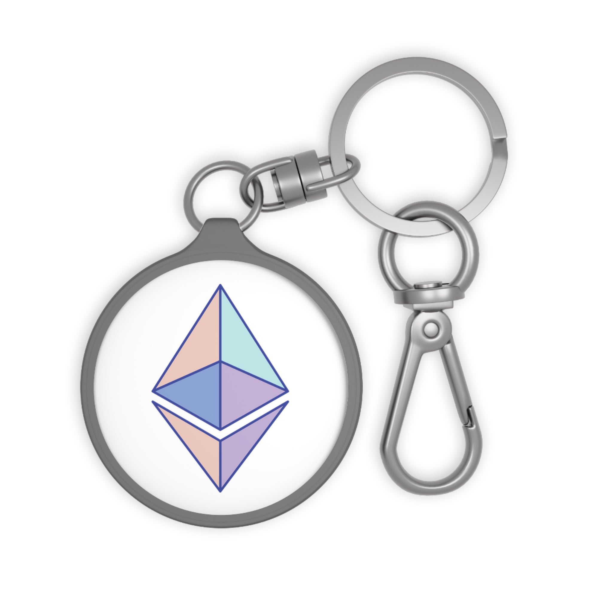 Acrylic Ethereum Colored Glyph Logo Keychain