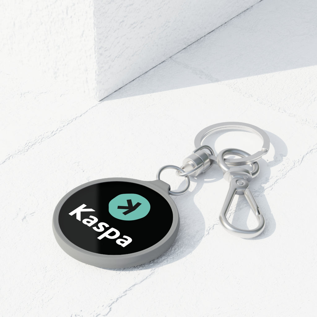 Kaspa Logo Acrylic Keyring - side detail