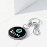 Kaspa Logo Acrylic Keyring - side detail