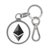 Acrylic Ethereum ETH Logo Keychain - front view