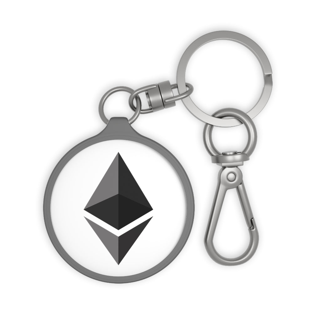 Acrylic Ethereum ETH Logo Keychain - front view