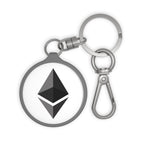Acrylic Ethereum ETH Logo Keychain - front view