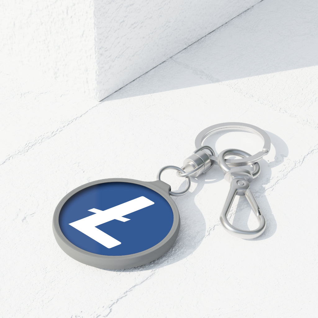 Litecoin Logo Acrylic Keyring - side detail