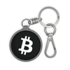 Acrylic Bitcoin BTC Logo Keychain - front view