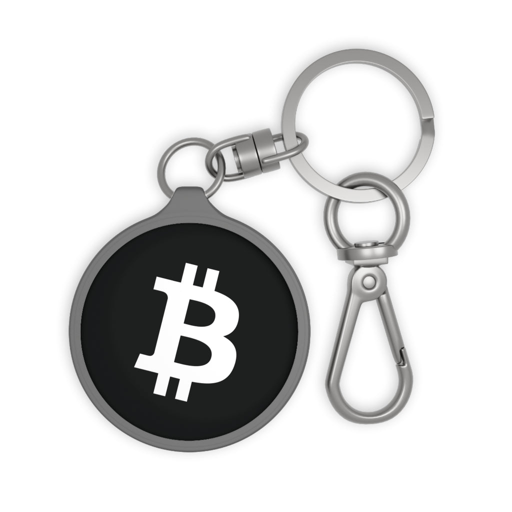 Acrylic Bitcoin BTC Logo Keychain - front view