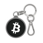 Acrylic Bitcoin BTC Logo Keychain - front view