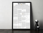 Bitcoin Whitepaper art print - closeup text detail