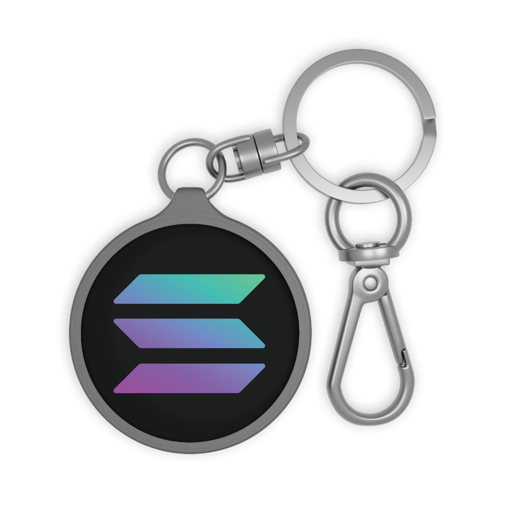 Acrylic Solana SOL Logo Keychain - front view