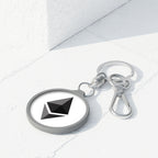 Ethereum Logo Acrylic Keyring - side detail