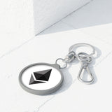 Ethereum Logo Acrylic Keyring - side detail