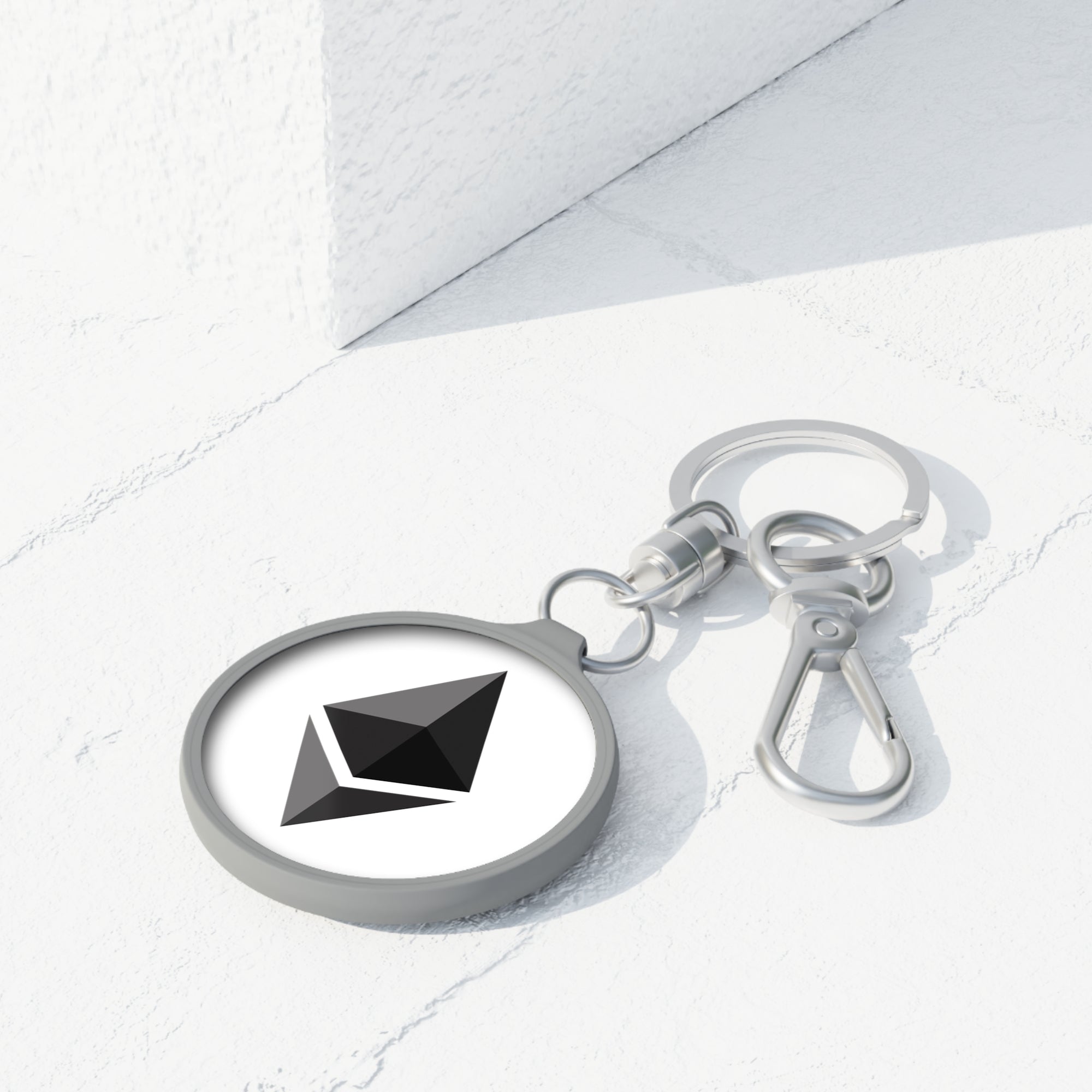 Acrylic Ethereum Logo Keychain