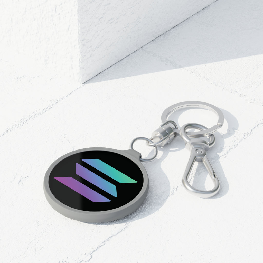 Solana Logo Acrylic Keyring - side detail