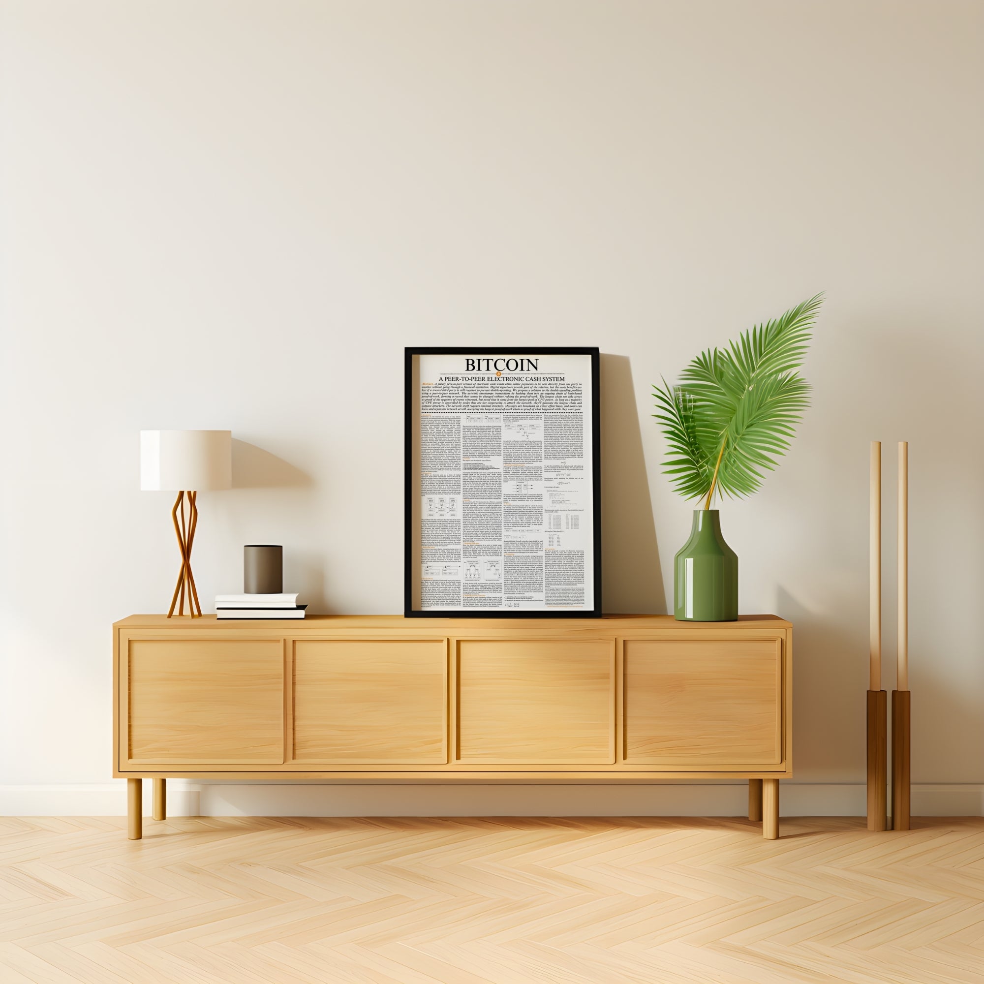 Bitcoin Whitepaper Poster - Unframed