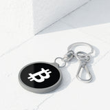 Bitcoin Logo Acrylic Keyring - side detail