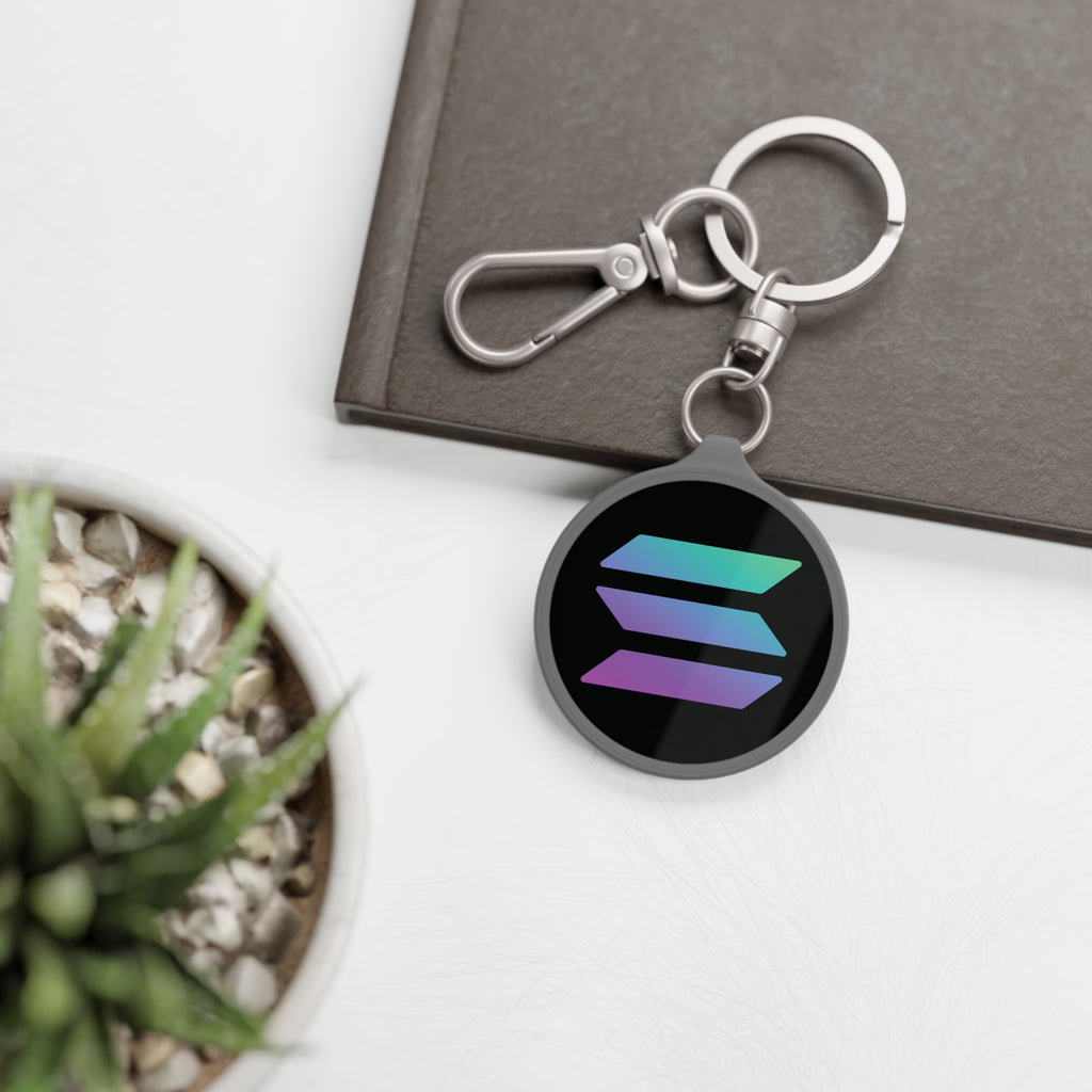 Solana SOL Crypto Keychain - lifestyle display