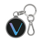 Acrylic Vechain VET Logo Keychain - front view