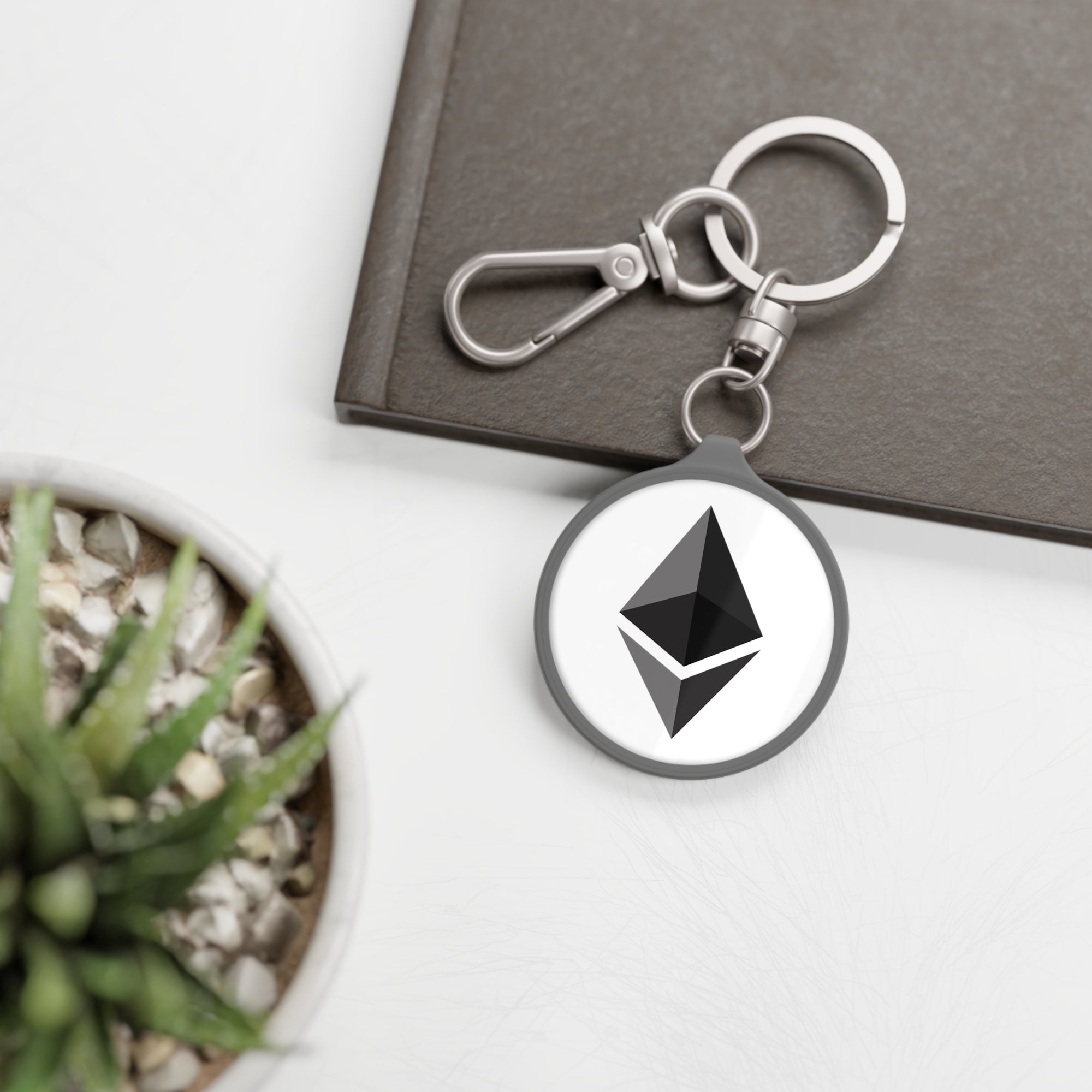 Acrylic Ethereum Logo Keychain
