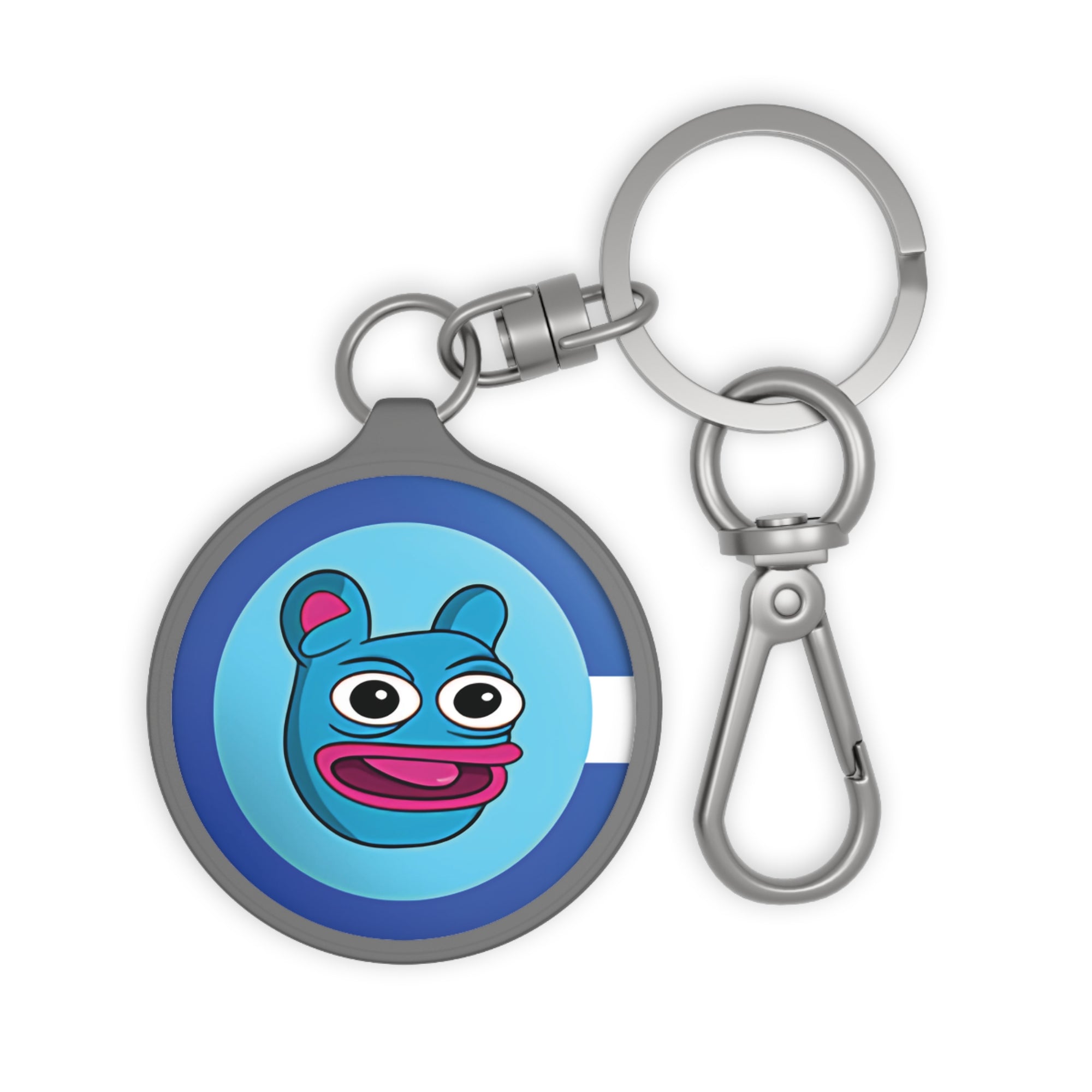 Acrylic Brett Meme Coin Logo Keychain - front view