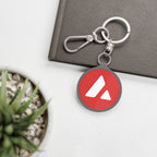 Avalanche AVAX Crypto Keychain - lifestyle display