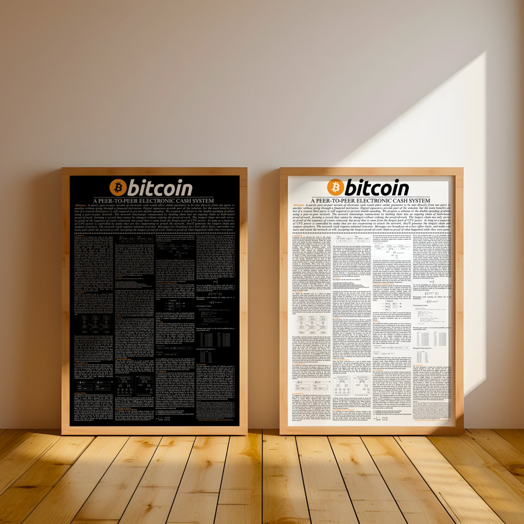 Bitcoin Whitepaper Poster — Unframed (Style B)