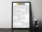 Bitcoin Whitepaper Style B art print - closeup text detail