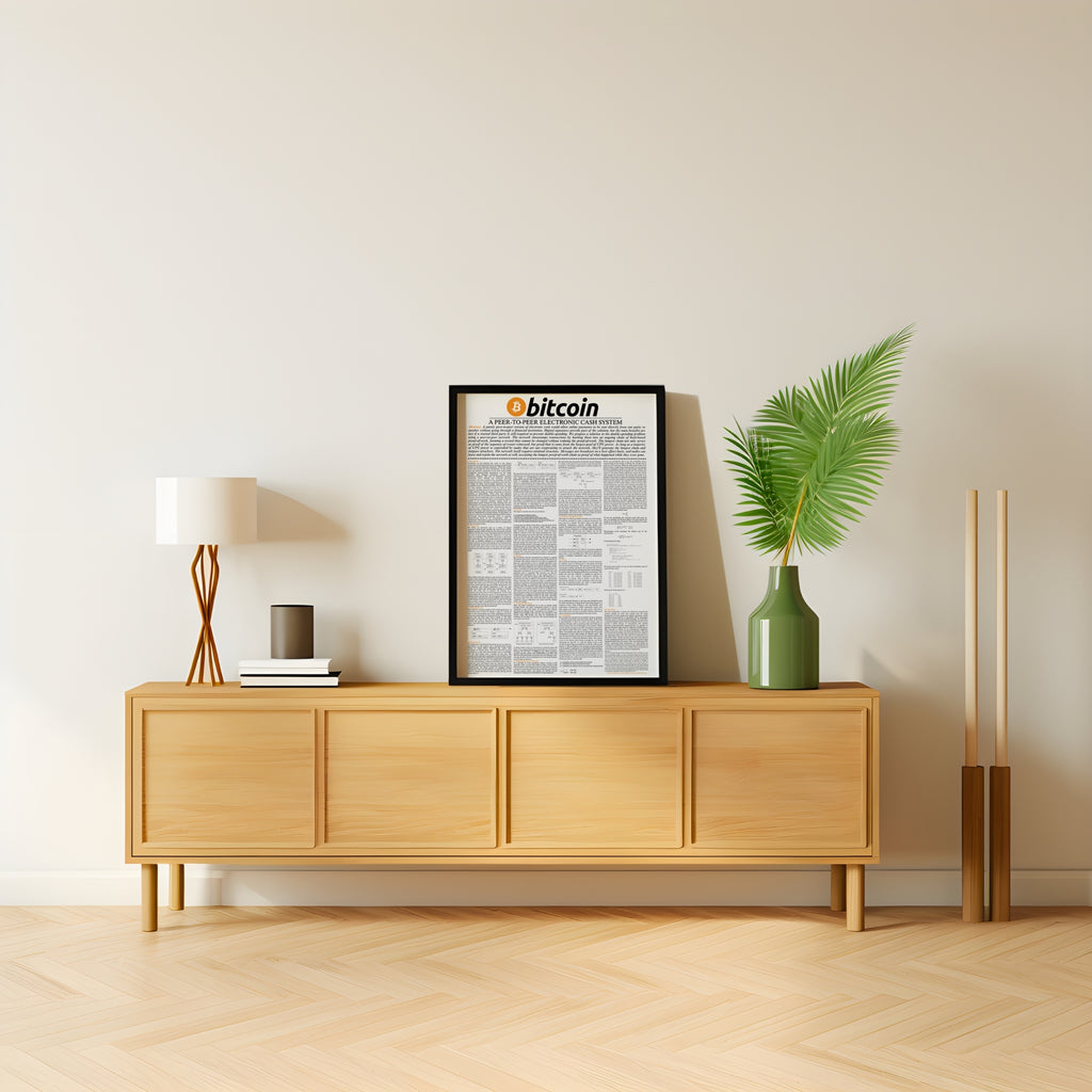 Bitcoin Whitepaper Poster — Unframed (Style B)