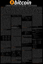 Bitcoin Whitepaper Poster Style B Unframed - full view