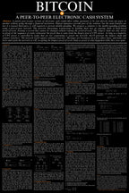 Bitcoin Whitepaper Poster Unframed - full view