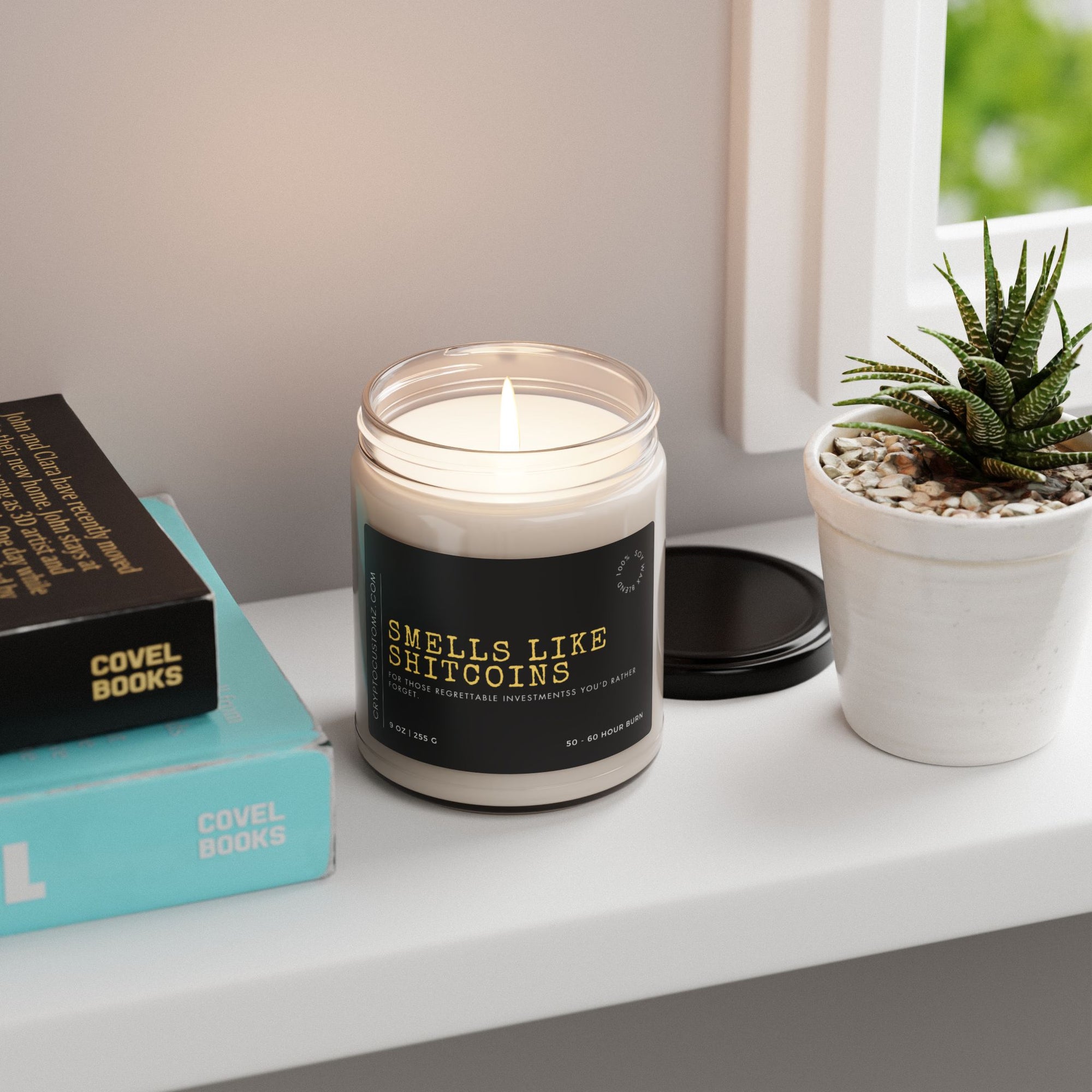 Scented "Smells Like Shitcoins" Soy Candle, 9oz