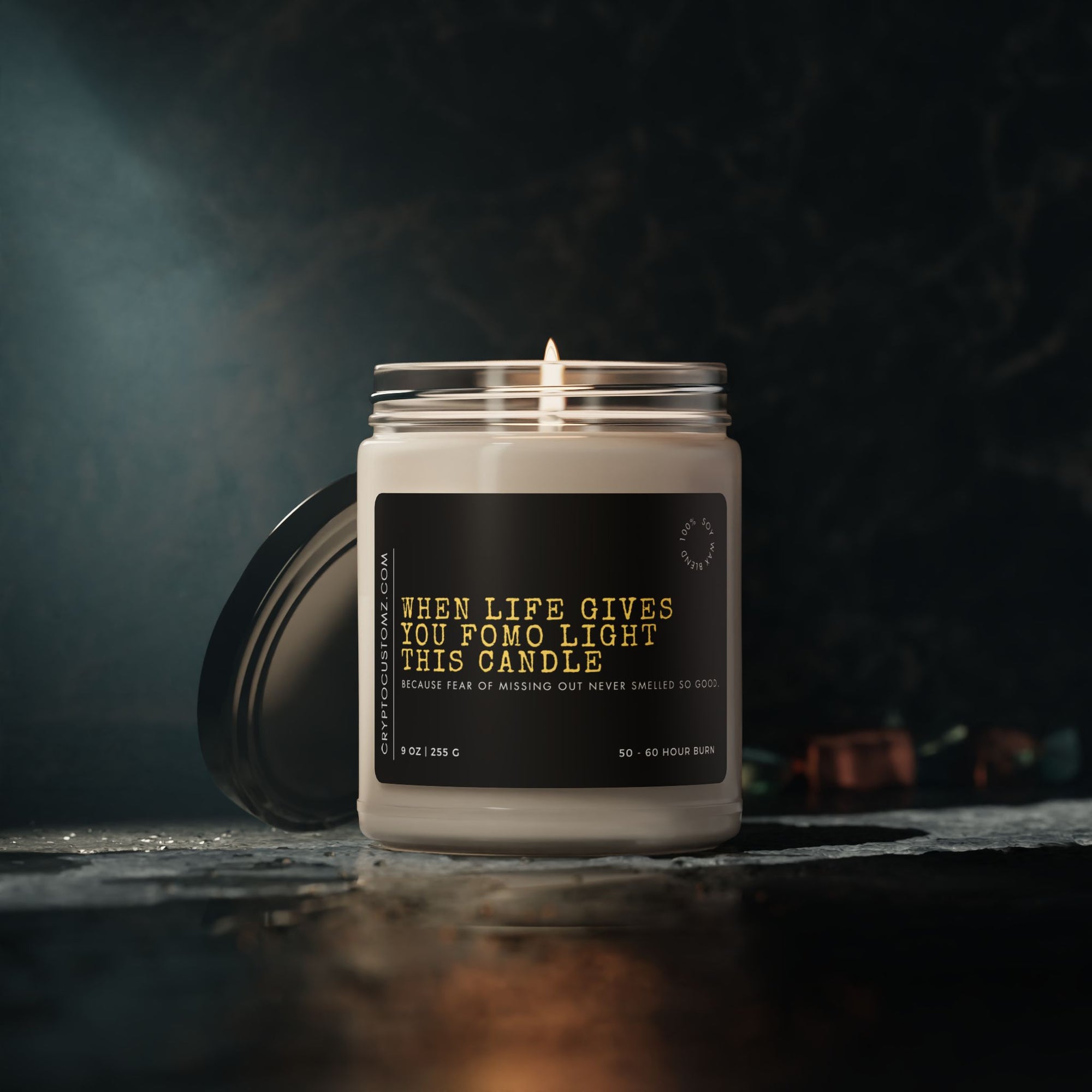 Scented "When Life Gives You Fomo, Light This Candle'' Soy Candle, 9oz