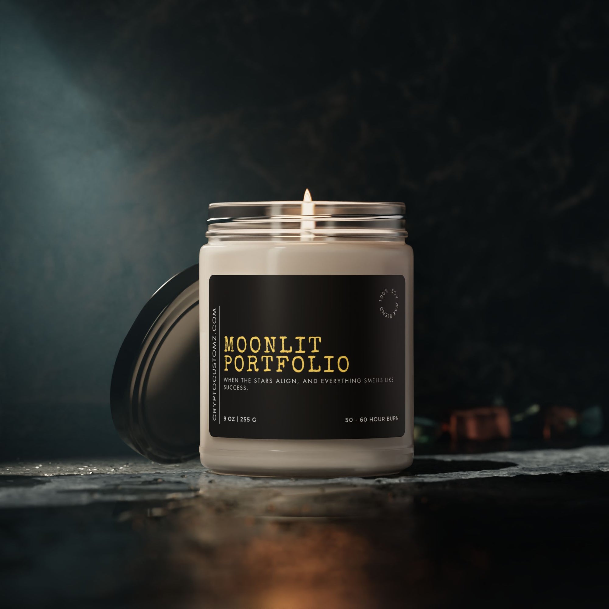 Scented "Moonlit Portfolio'' Soy Candle, 9oz