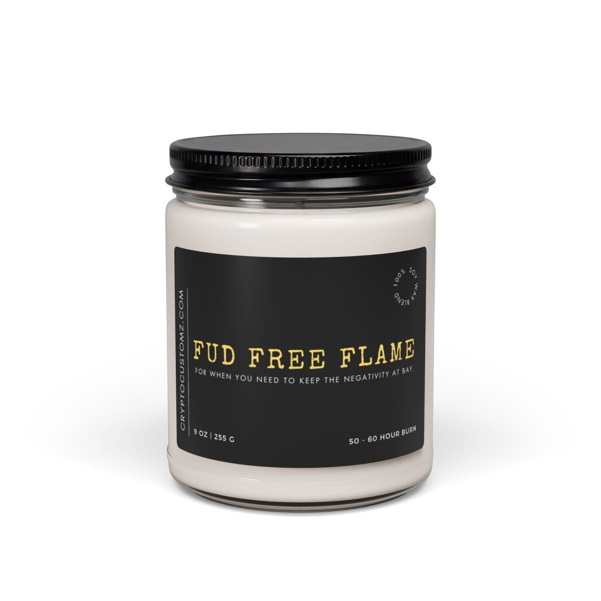 Fud Free Flame Candle - side view