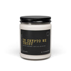 In Crypto We Trust Candle - side view