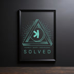 Kaspa Trilema Solved Unframed Poster - mockup wall display