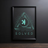 Kaspa Trilema Solved Unframed Poster - mockup wall display