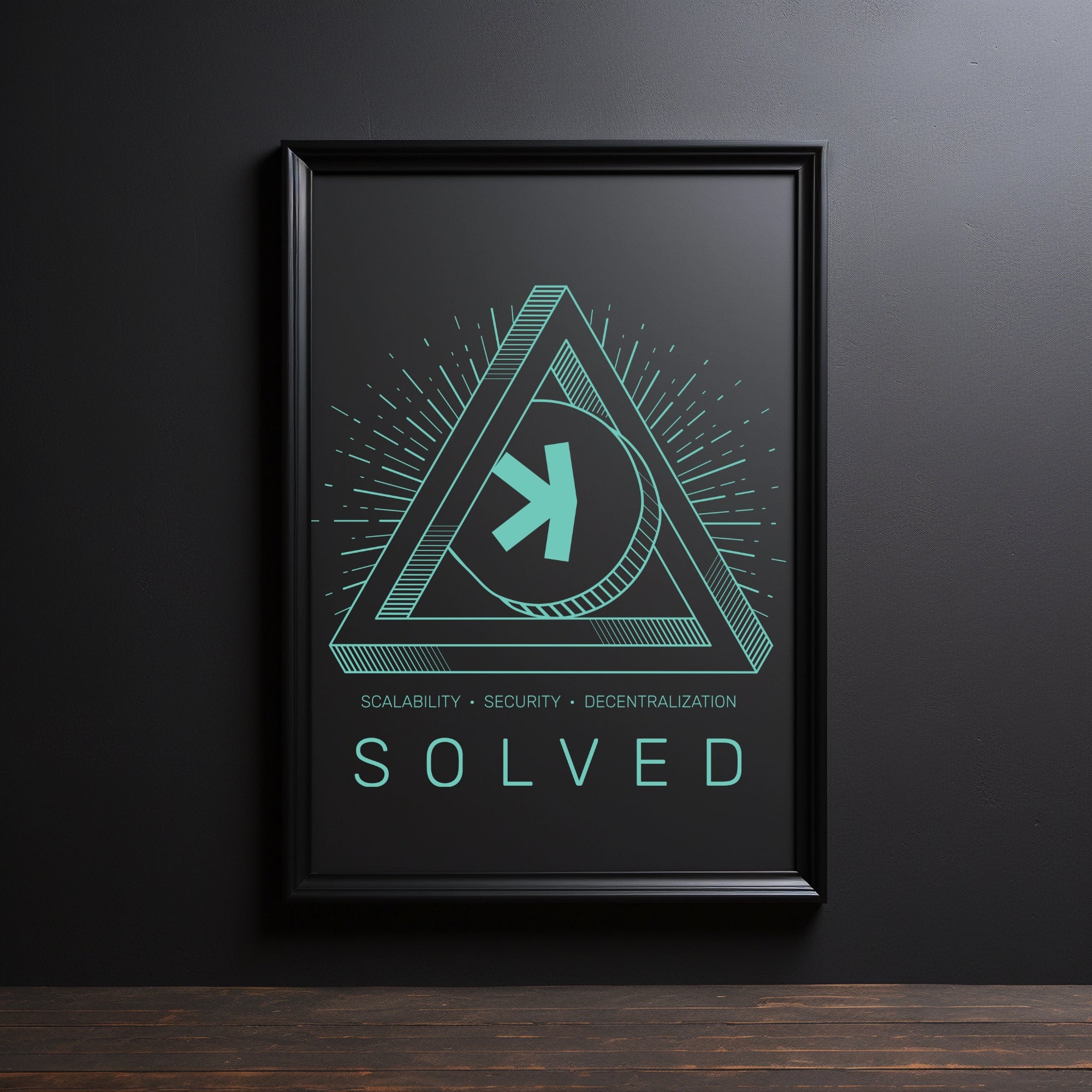 Kaspa Trilema Solved Poster - Unframed