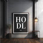HODL SOL Poster Black - mockup display