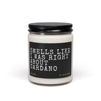 Right About Cardano Candle - side view