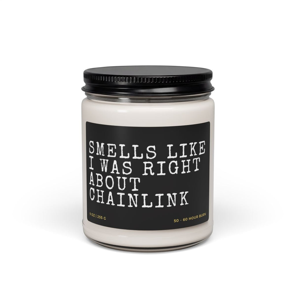 Right About Chainlink Candle - side view