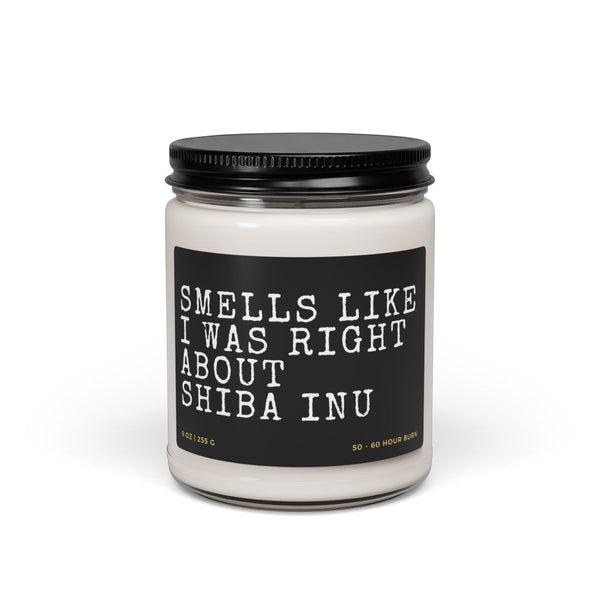 Right About Shiba Inu Candle - side view