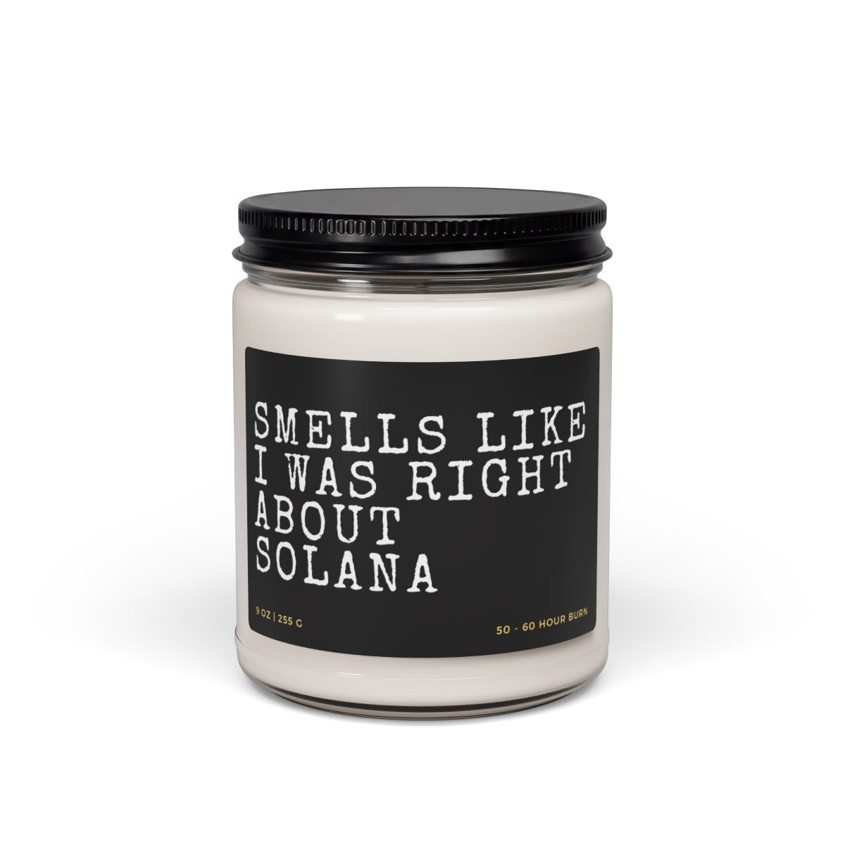 Right About Solana Candle - side view