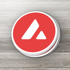Avalanche AVAX crypto sticker - detail view on white background