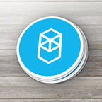 Fantom FTM crypto sticker - detail view on white background