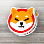Shiba Inu SHIB sticker - detail view on white background